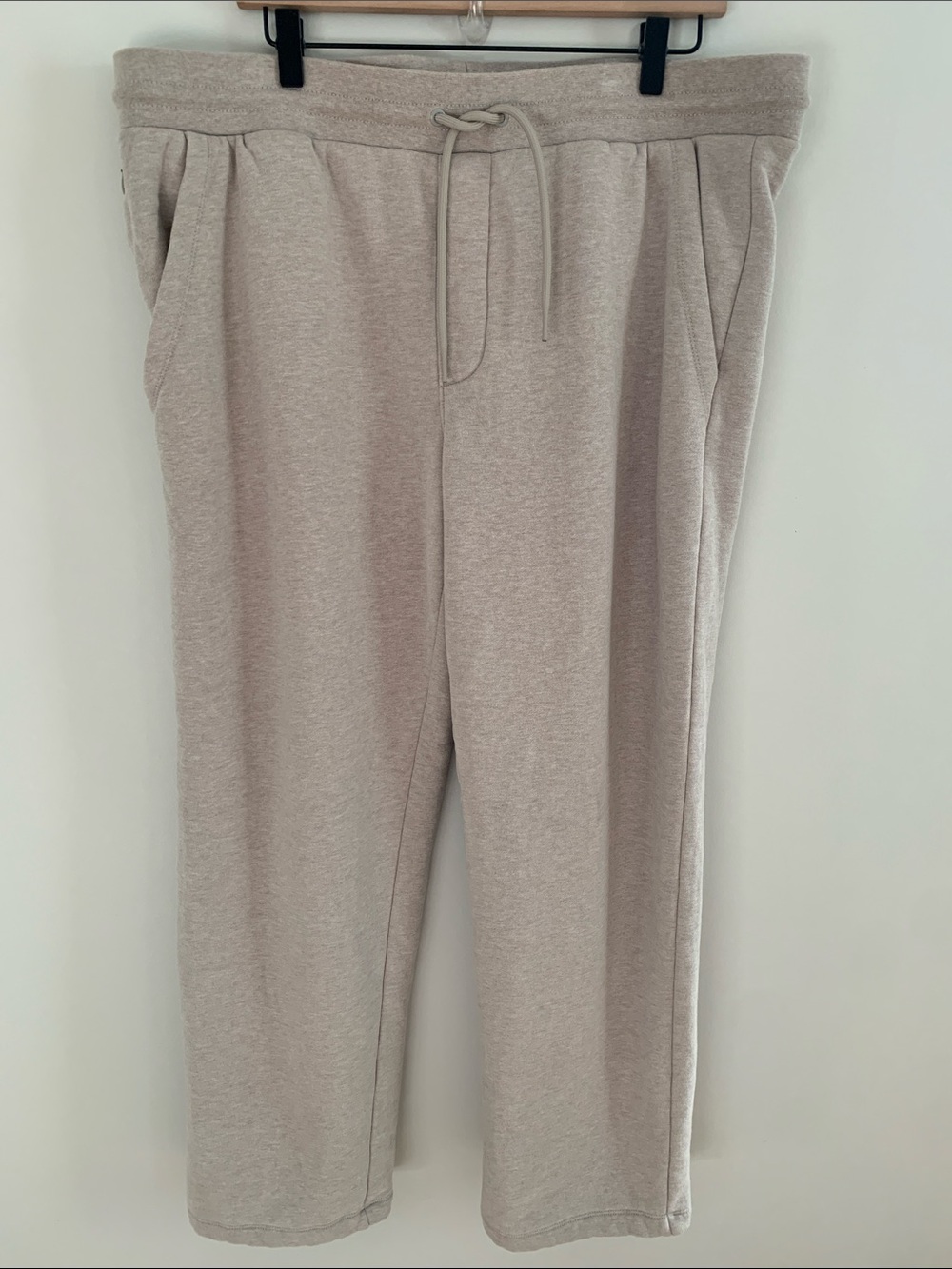 J. Crew Men’s Summit 11 Oz Soft Knit Fleece Sweatpant Beige XL Athleisure Lounge